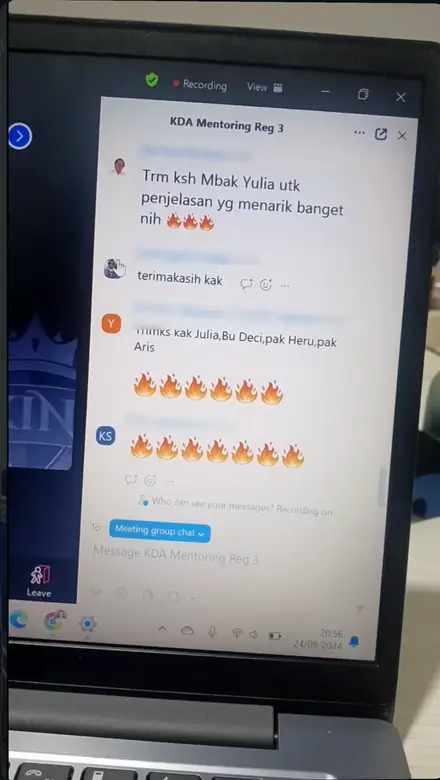 KDA Mentoring class: Live class chat