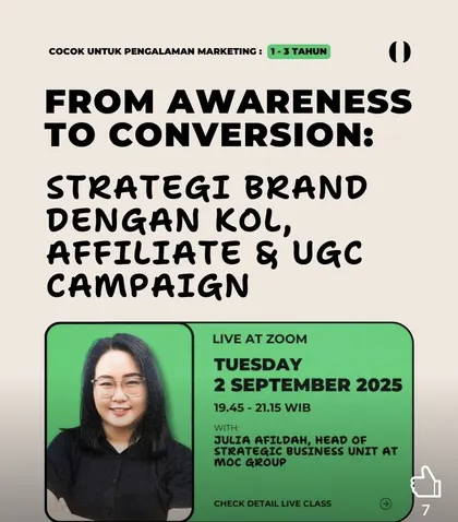 Remarketing class poster: KOL, Affiliate & UGC Campaign