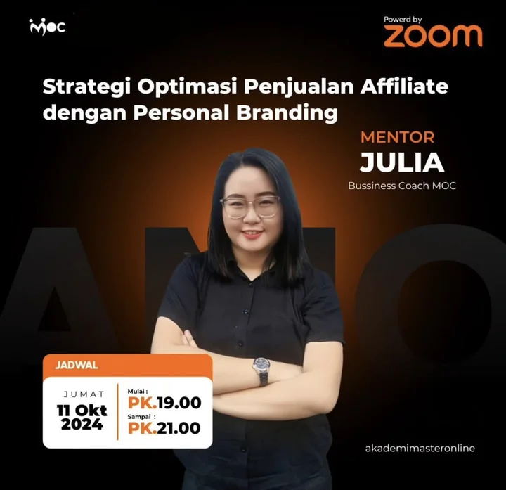 Akademi Master Online class poster: Affiliate Sales with Personal Branding
